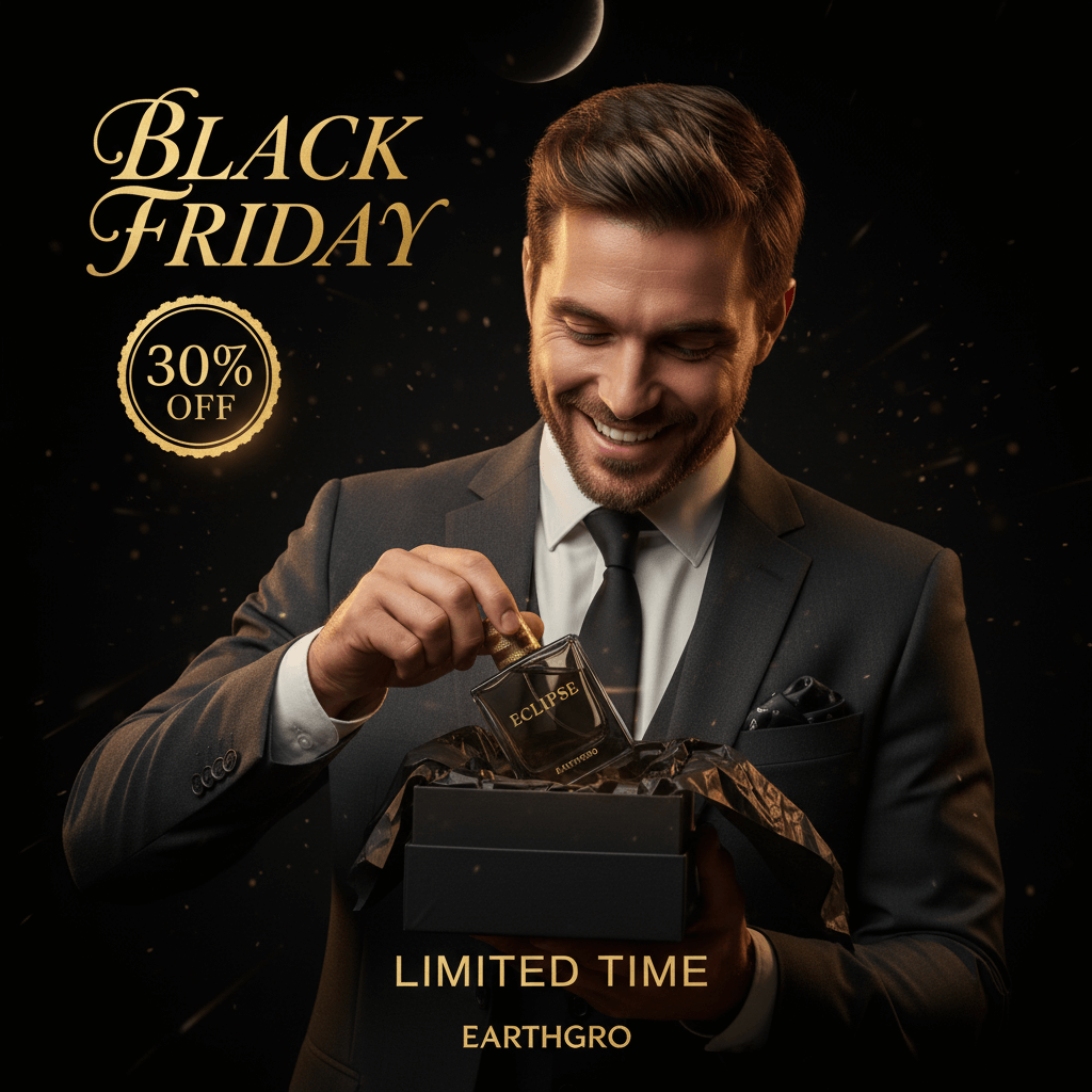 ECLIPSE mens fragrance by Max Millies in elegant packaging during Black Friday sale with 30% off.